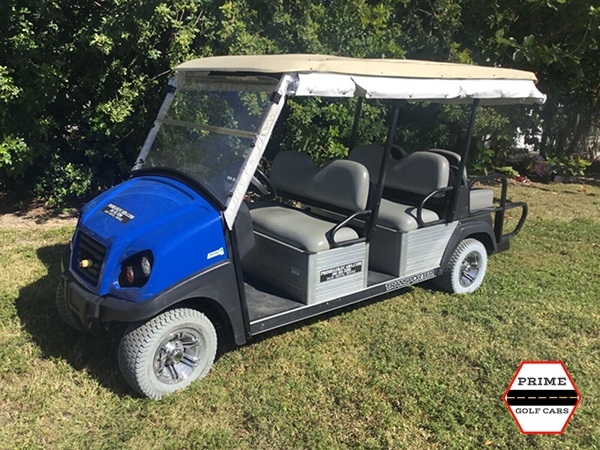 Blue Club Car 6 Passenger Golf Cart affordable golf cart rental, golf cart rent georgia