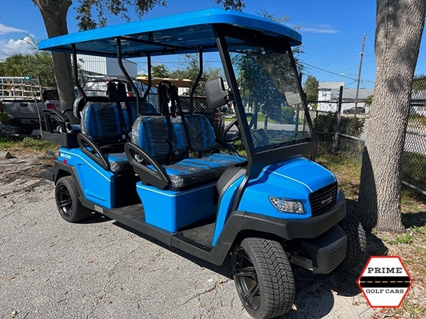 Ocean Blue Bintelli Beyond 6 Passenger Golf Cart affordable golf cart rental, golf cart rent georgia