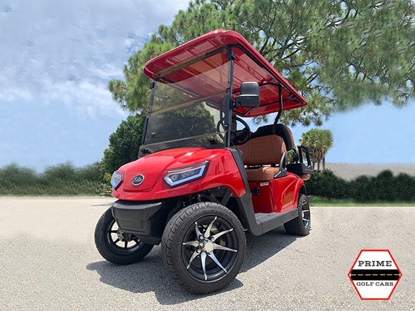 Red Elite EV 4 Passenger Golf Cart affordable golf cart rental, golf cart rent georgia